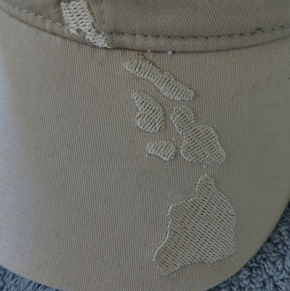 NWOT Robin Ruth Embroidery Hawaii Island Cap Design Beige One Size Casual Outing - Picture 7 of 10